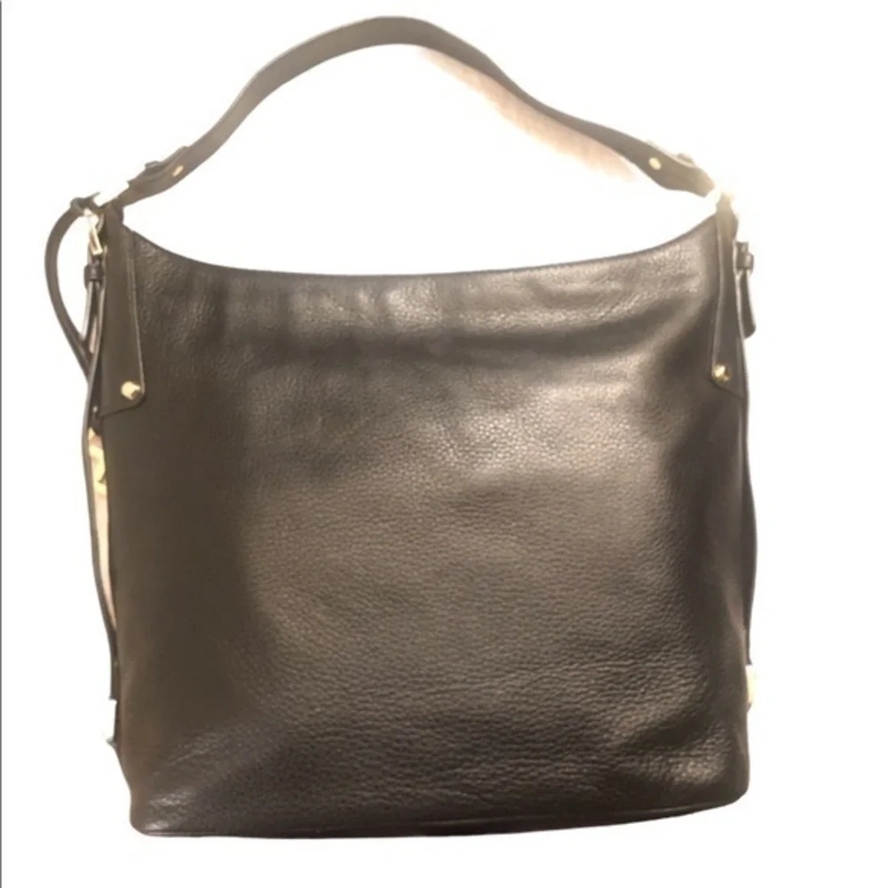 Michael kors black leather Bedford satchel NWT
